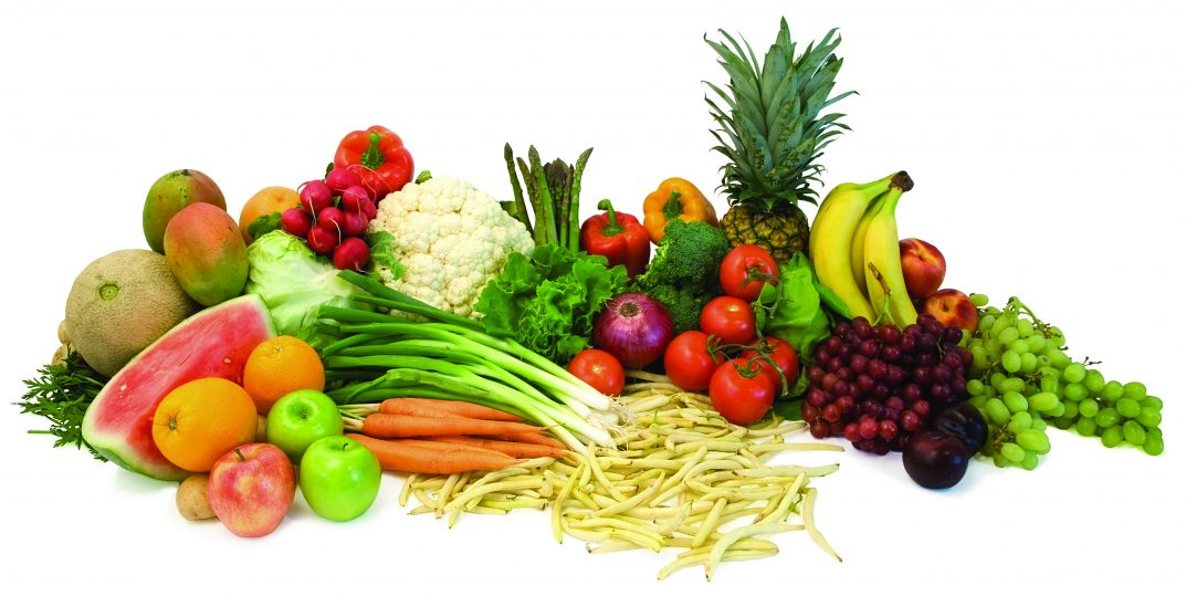 Fruit and vegetables.