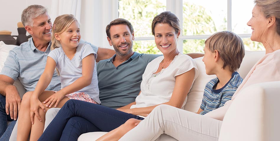 Smiling family
